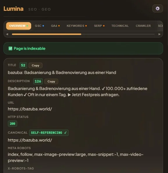 Overview — Dark Mode